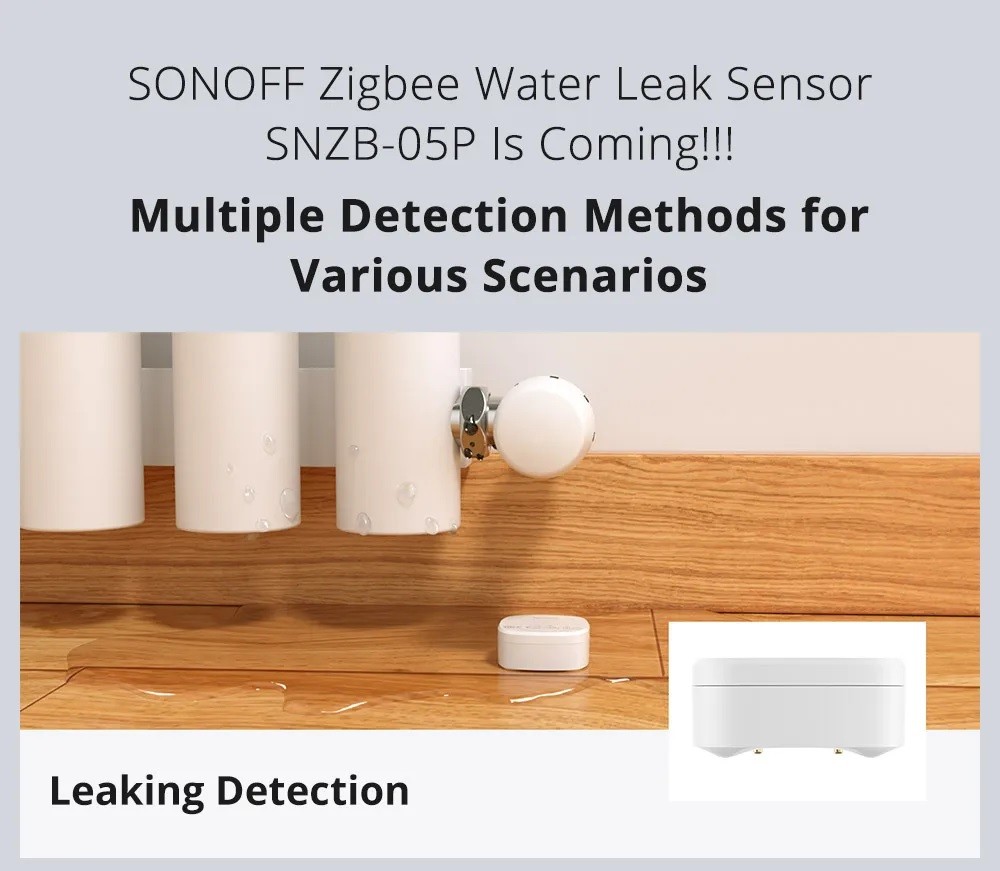 SONOFF SNZB-05P ZigBee Su Kaçak Sensörü