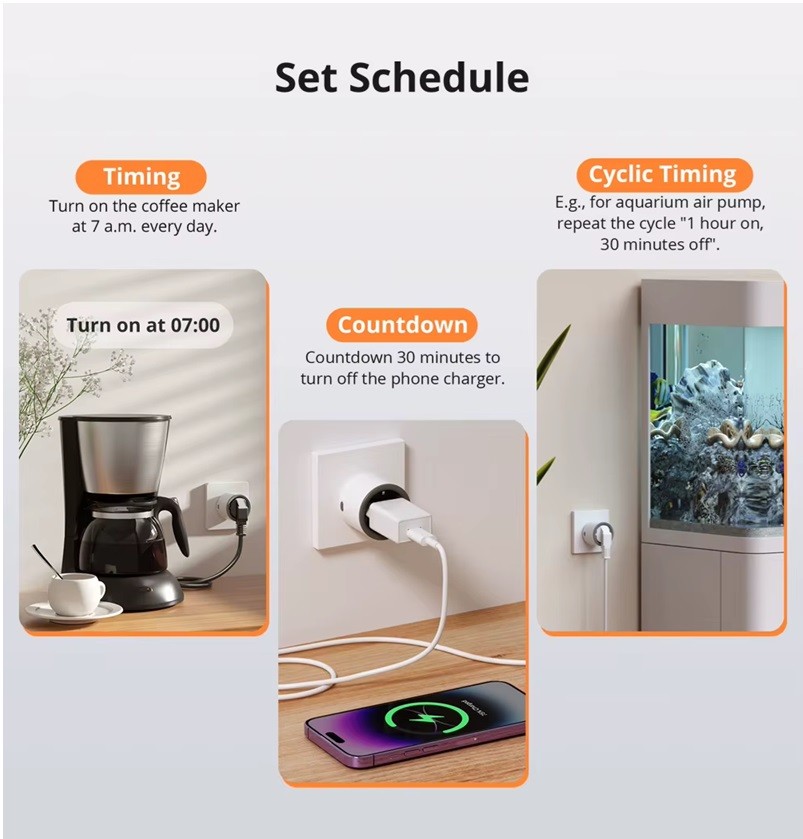 SONOFF S60 TPF Akıllı Fiş Wifi Akıllı Soket