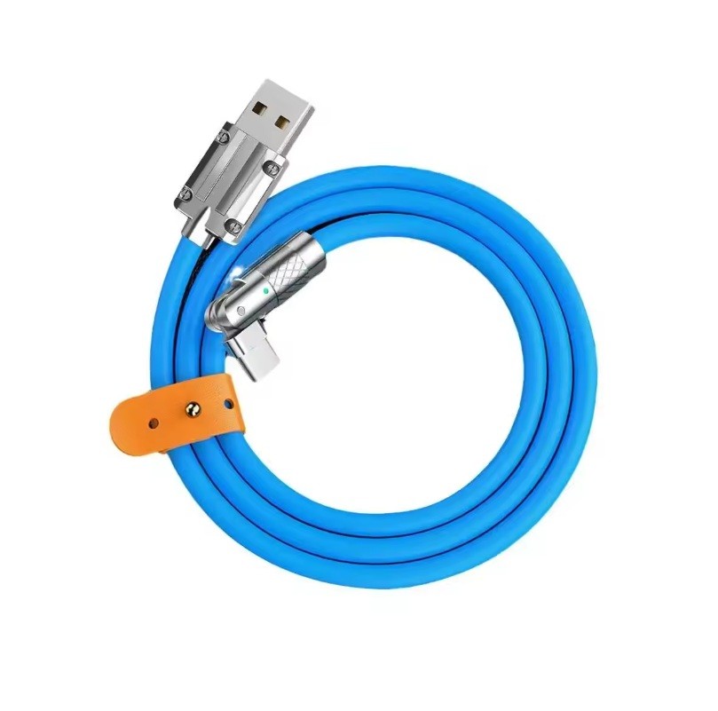 120W 6A Dirsek Mikro USB Hızlı Şarj Veri Kablosu  Type C 120 W 6A Süper Hızlı Şarj  Samsung Xiaomi Huawei, infinix için