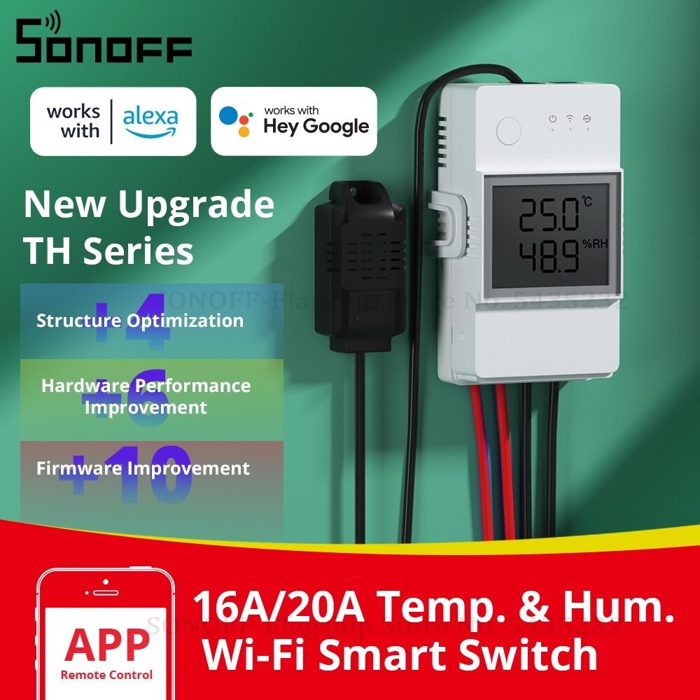 SONOFF TH Elite 16A Akıllı Sıcaklık ve Nem Takip Rölesi
