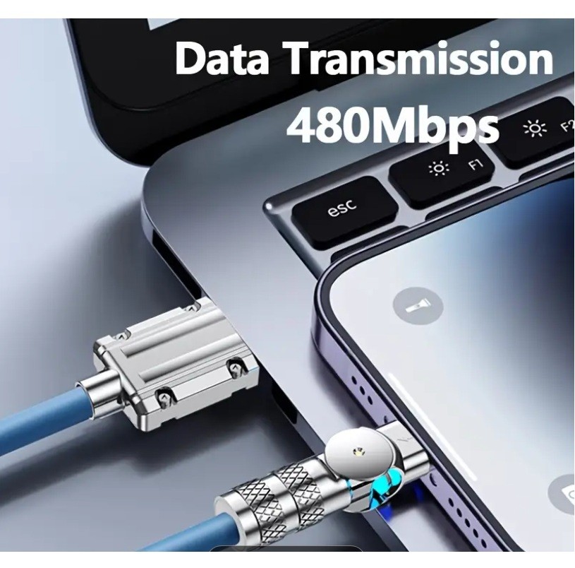 120W 6A Dirsek Mikro USB Hızlı Şarj Veri Kablosu  Type C 120 W 6A Süper Hızlı Şarj  Samsung Xiaomi Huawei, infinix için