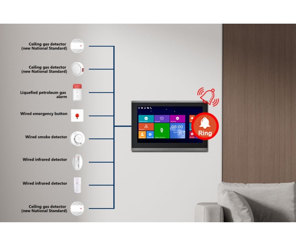 10.1 inç WiFi TUYA Video interkom Villa tipi Görüntülü diafon Intercom 