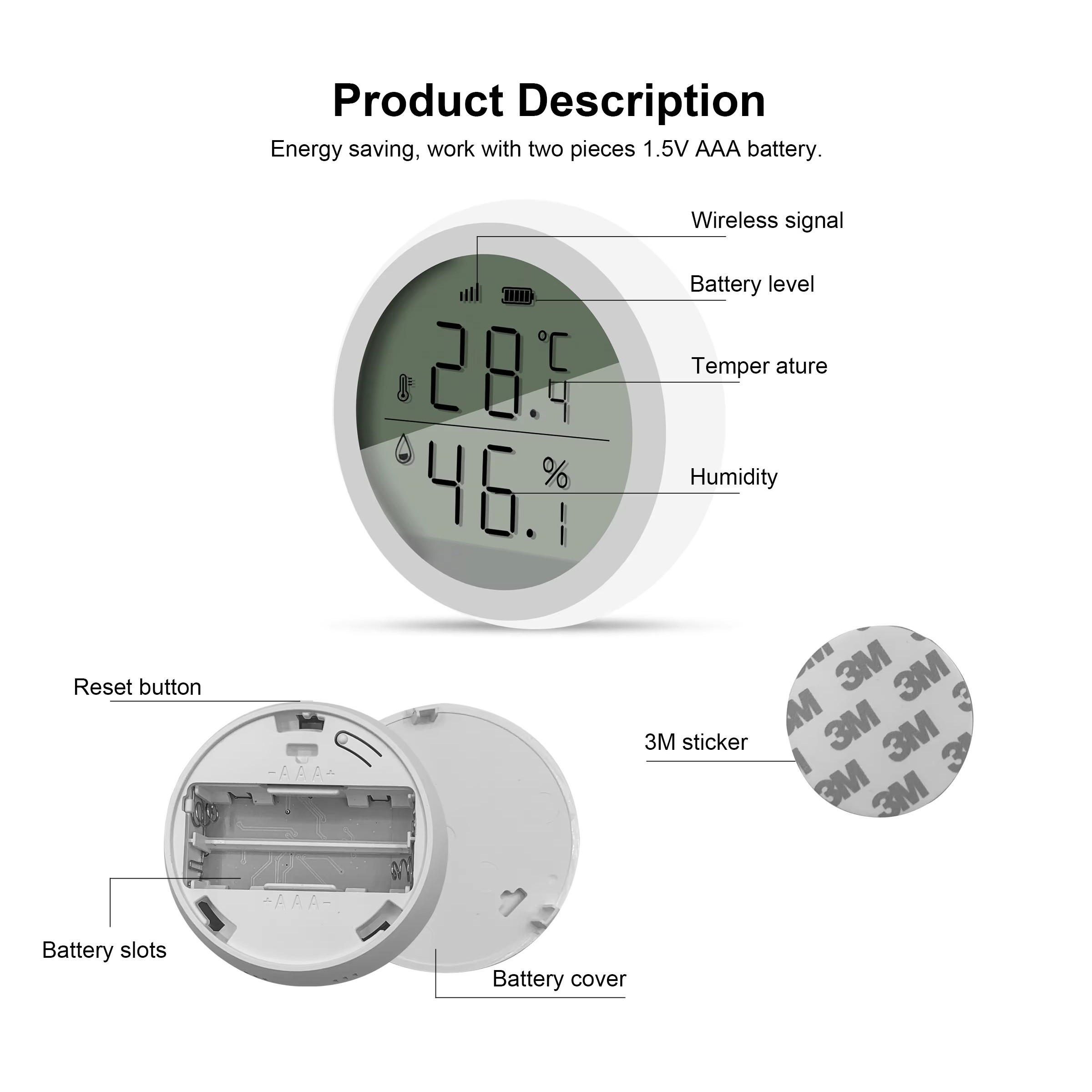 Tuya Zigbee akıllı sıcaklık ve nem sensörü XENON SMART