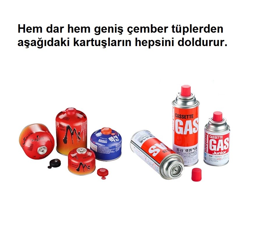 Kamp kartuşu dolum seti( Dar ve geniş çember tüpler uygun) )