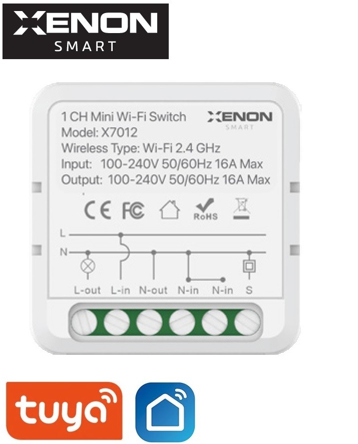 XENON SMART TUYA 1CH Wifi Mini akıllı tekli switch 16A Işık Anahtarı