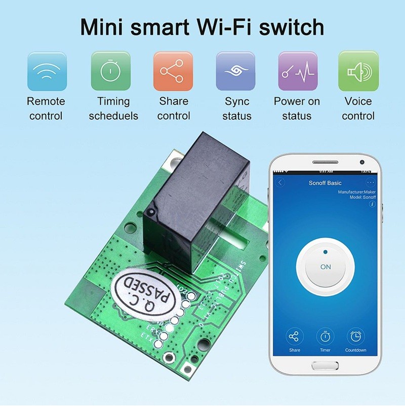 SONOFF RE5V1C 5V DC Wifi Akıllı Ev Anahtar Röle