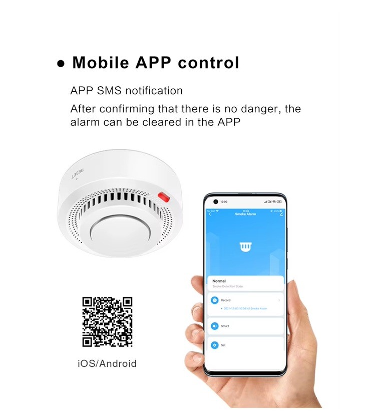 Tuya Akıllı ZigBee Duman Dedektörü 