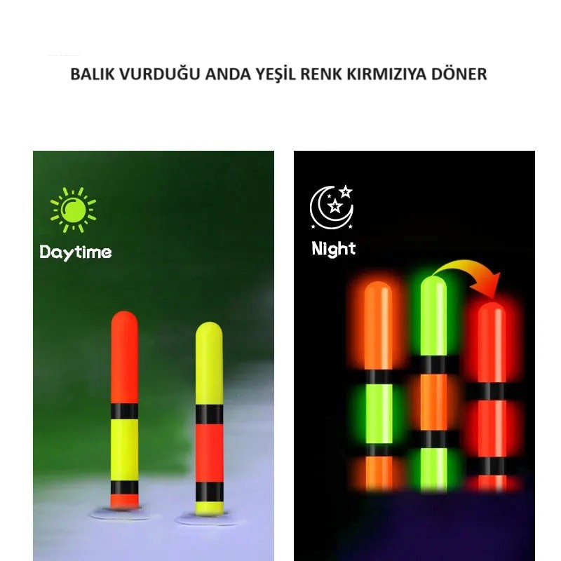 Renk Değiştiren Işıklı Şamandıra Akıllı Olta Şamandırası 