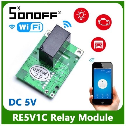 SONOFF RE5V1C 5V DC Wifi Akıllı Ev Anahtar Röle