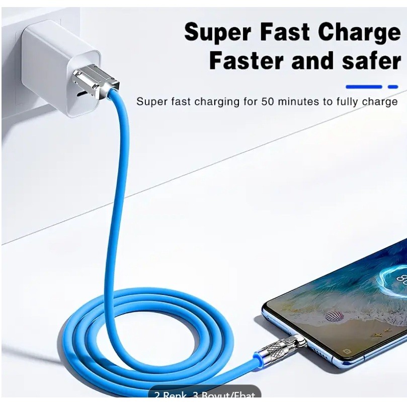 120W 6A Dirsek Mikro USB Hızlı Şarj Veri Kablosu  Type C 120 W 6A Süper Hızlı Şarj  Samsung Xiaomi Huawei, infinix için