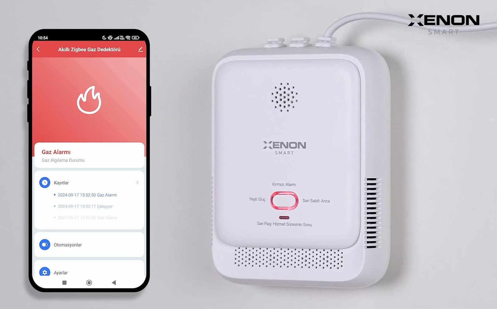Xenon Smart Akıllı Wi-Fi Gaz Dedektörü