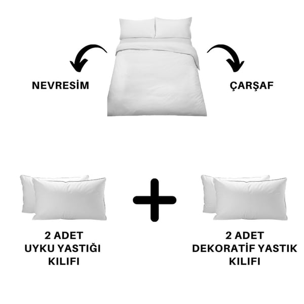 Efruz 6 Parça Pamuk Saten Nakışlı Nevresim Takımı Lacivert