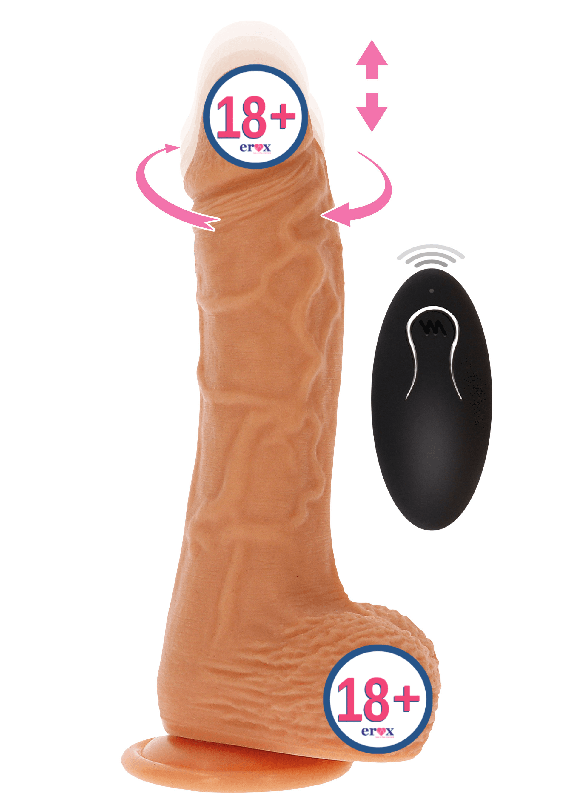 ToyJoy Naked Gerçekçi Dönebilen Hareketli Penis 20 cm