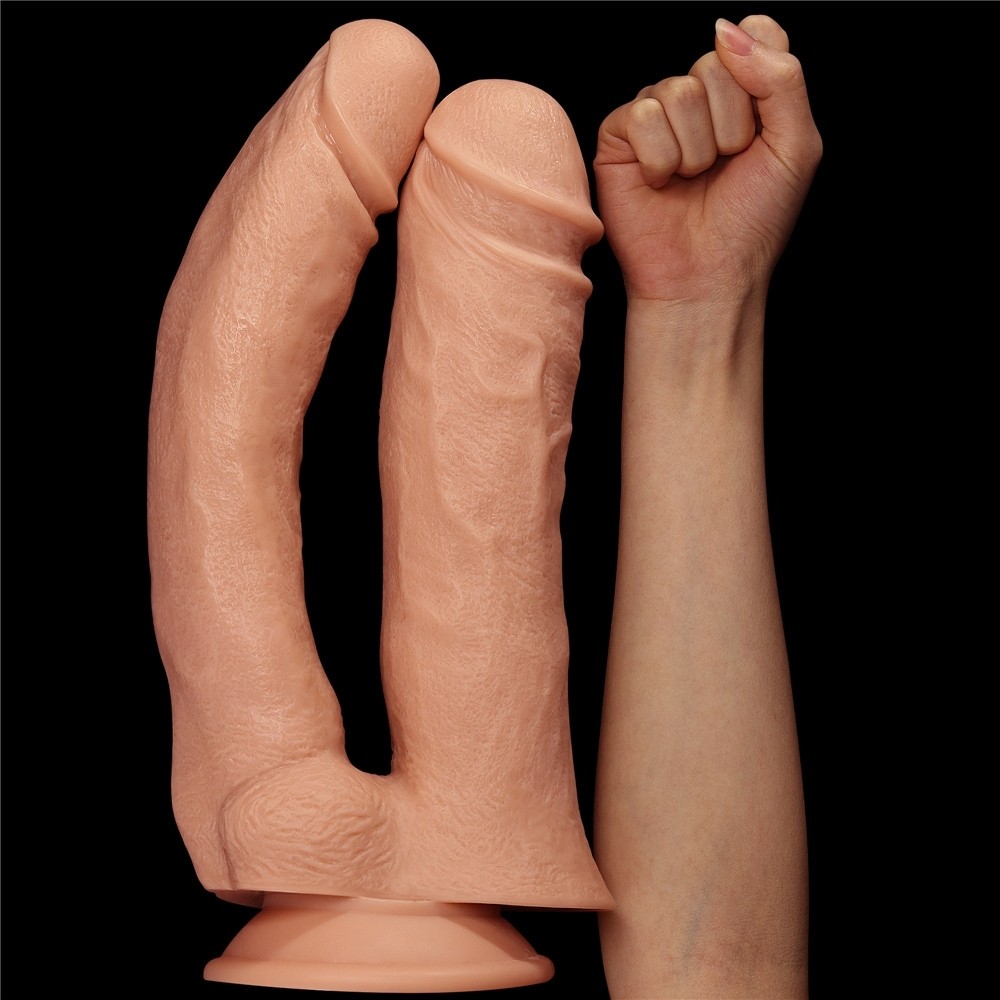 Lovetoy 12 Realistic Mega Double Dildo 33 Cm Çift Taraflı Realistik Penis