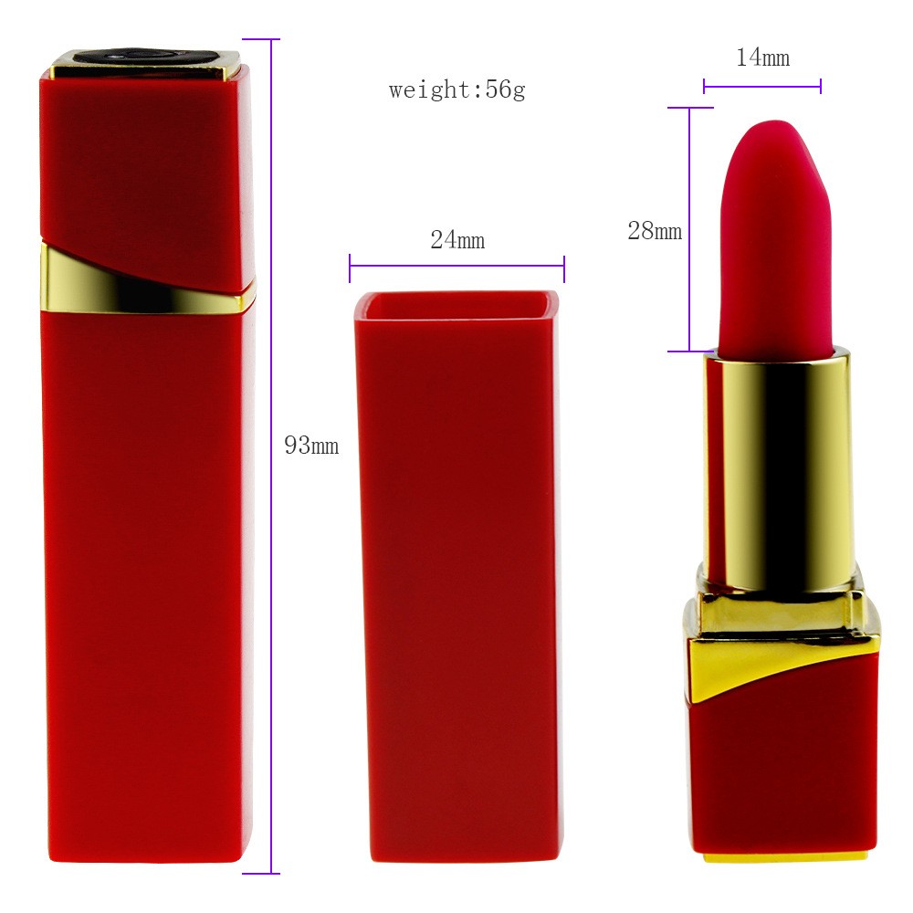 Erox Lipstick Red Usb Şarjlı 10 Mod Ruj Vibratör