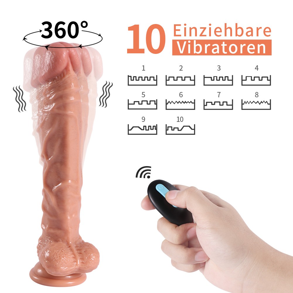 Dildo Series Jihad Knight Hareketli Realistik Vibratör 25.5 cm