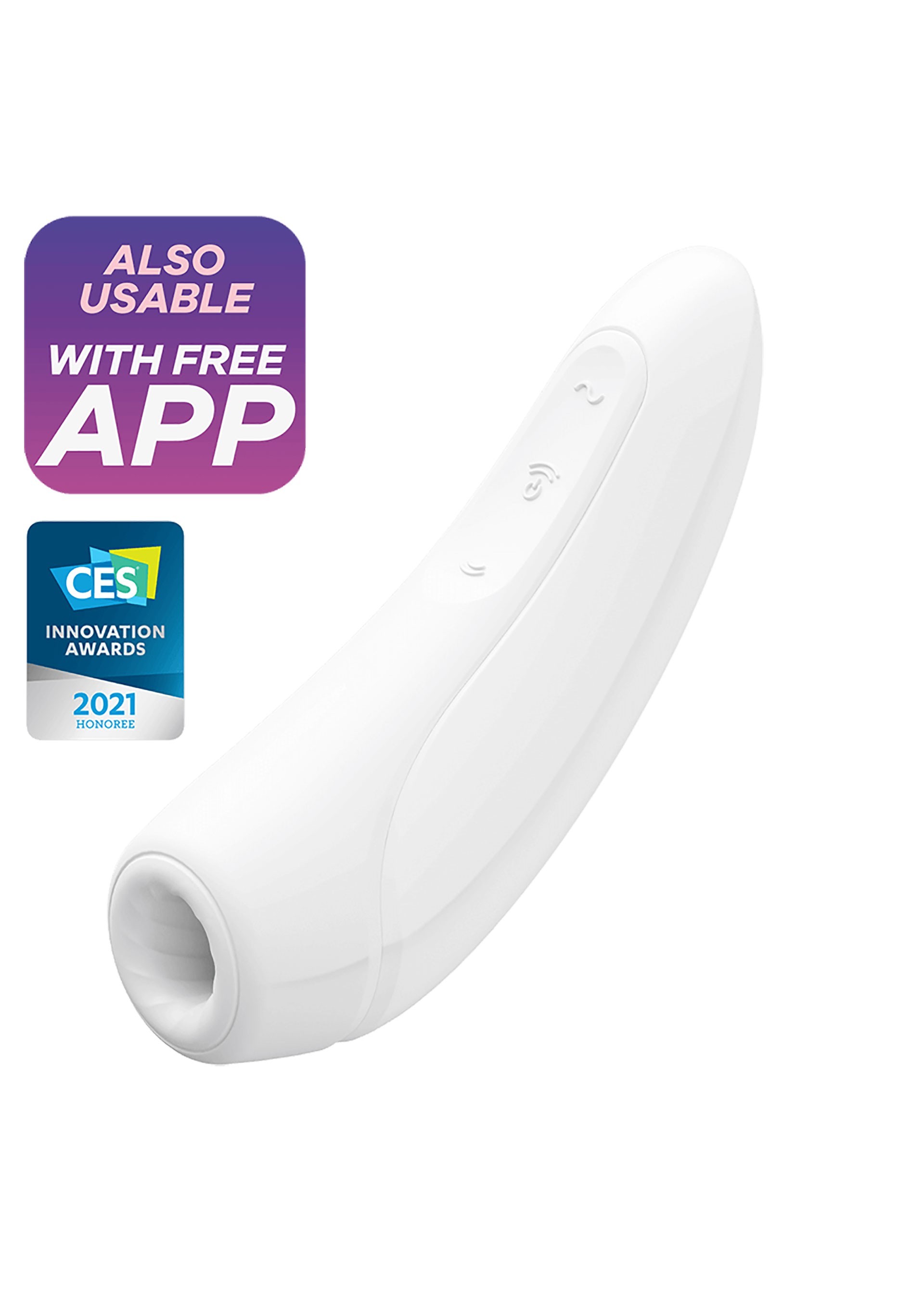 Satisfyer Curvy 1+ White Telefon Kontrollü Emiş Vibratör