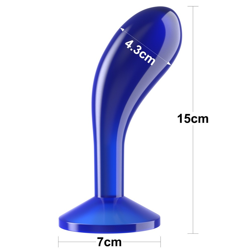 Lovetoy Flawless Clear Prostate Plug Blue 15 Cm Silikon Anal Plug