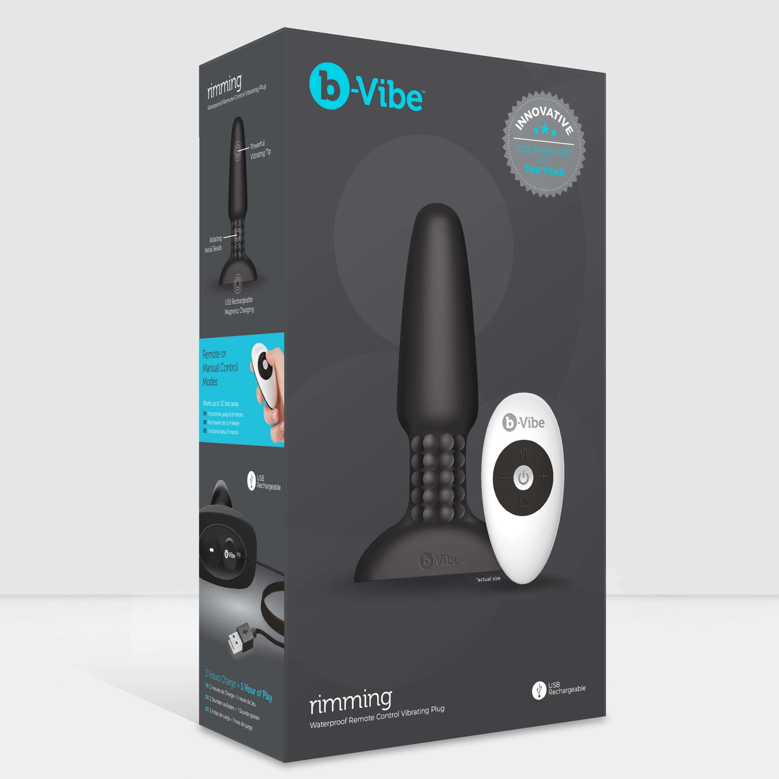 B-Vibe Rimming Uzaktan Kumandalı Titreşimli Anal Plug