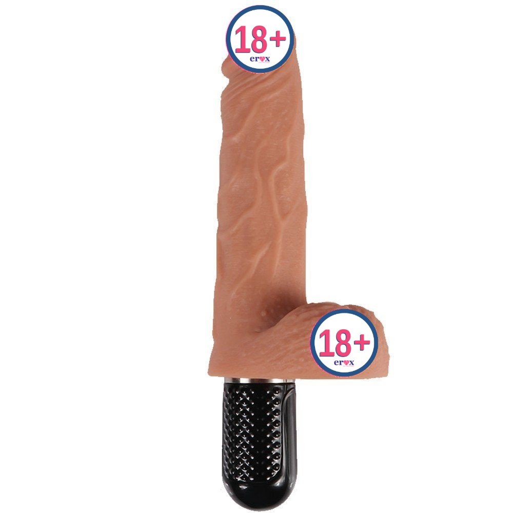 Dildo Series Hans 10 Mod Çift Katmanlı Realistik Vibratör