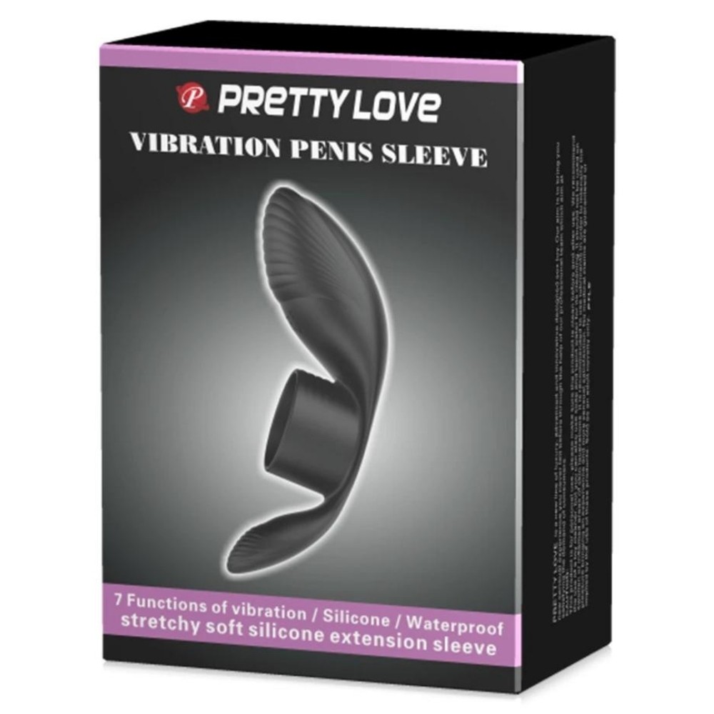 Pretty Love Vibration Penis Sleeve Stretchy Titreşimli Penis Halkası