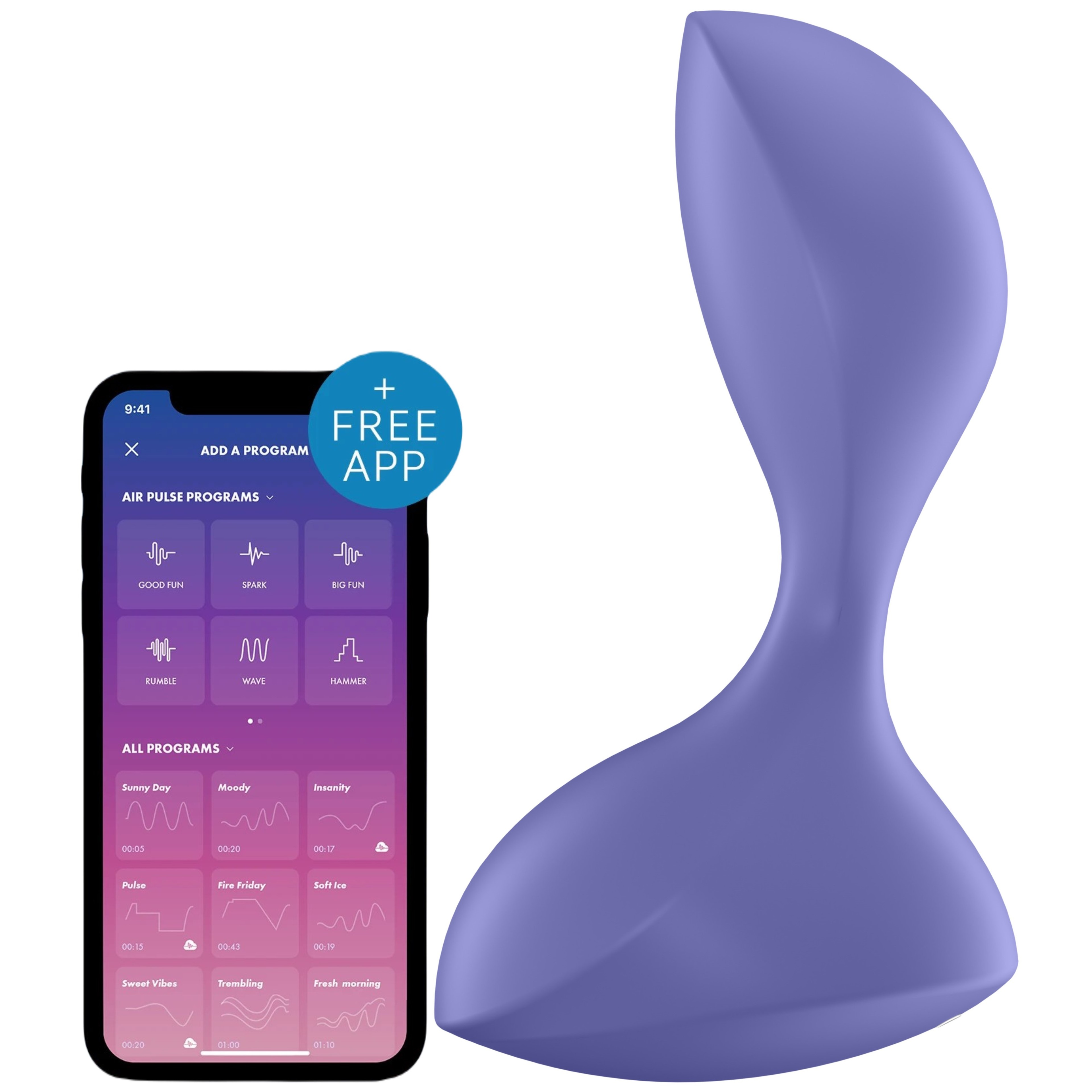 Satisfyer Sweet Seal Telefon Kontrollü Anal Vibratör Lila