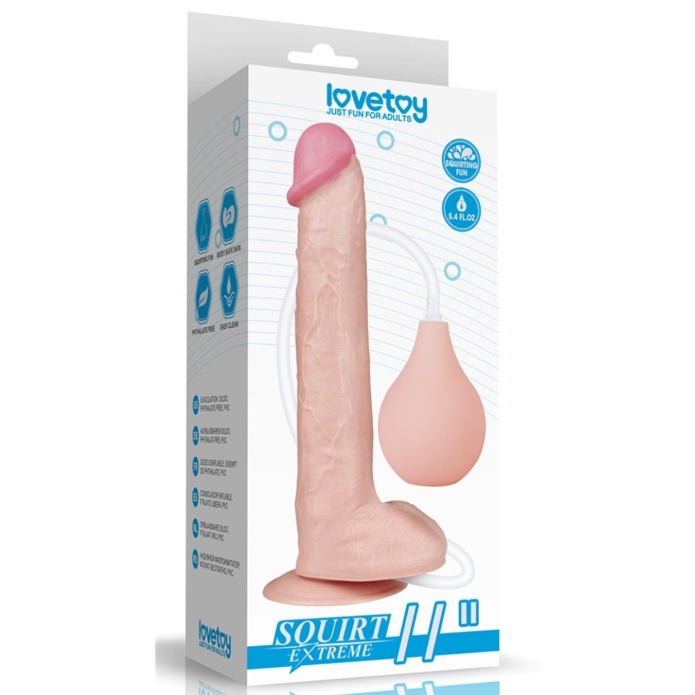 Lovetoy 11 Squirt Extreme 28 Cm Boşalabilen Realistik Penis