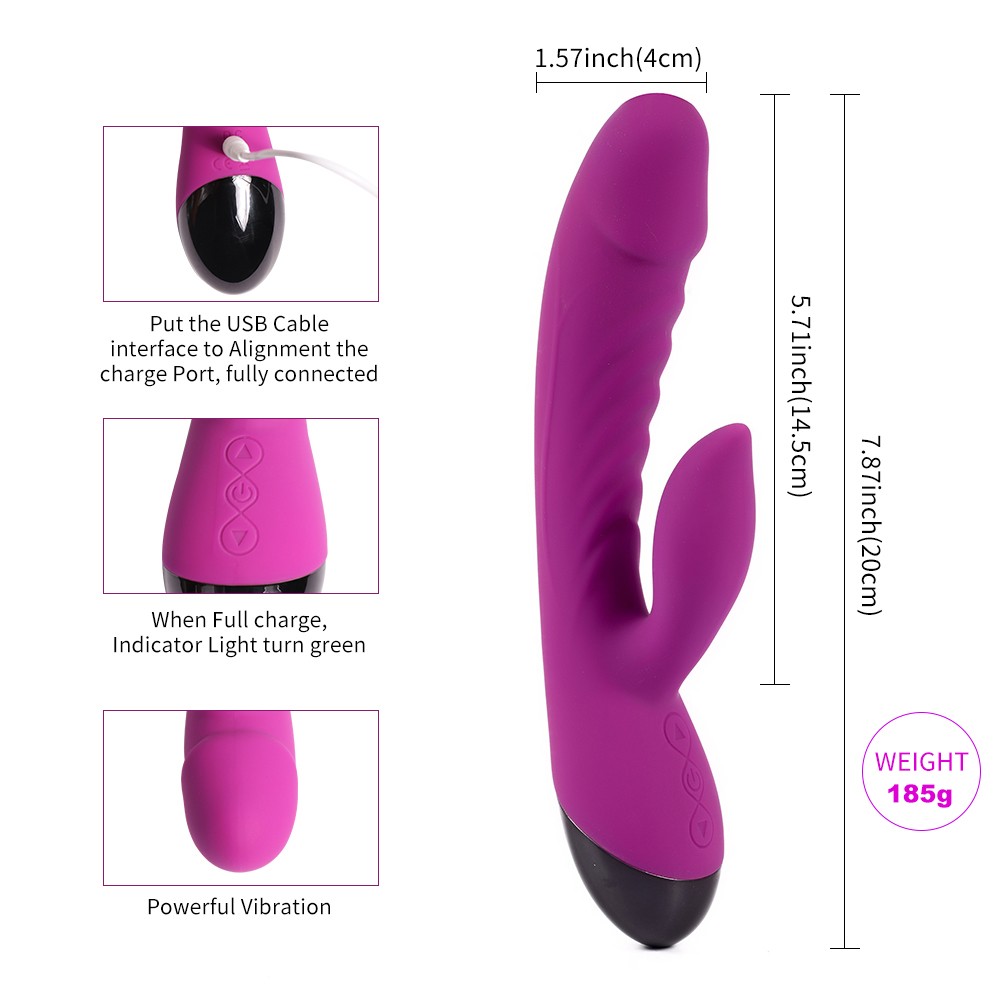 Shequ Huanyan 10 Hız Flexible G-Noktası Rabbit Vibratör