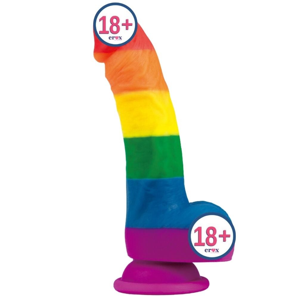 Lovetoy Prider 20.5 cm Renkli Realistik Penis