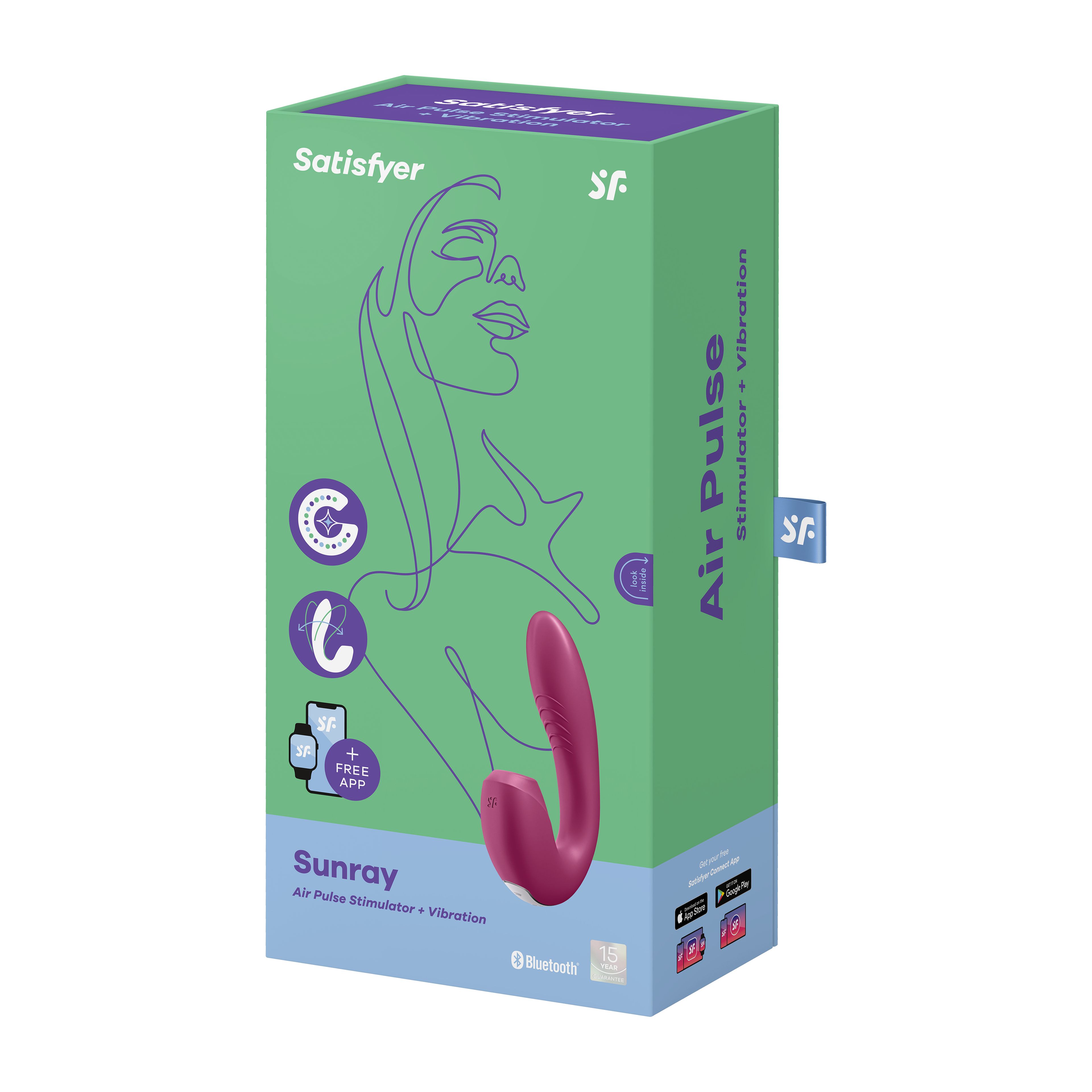 Satisfyer Sunray Insertable Double Air Pulse Telefon Kontrollü Vibratör