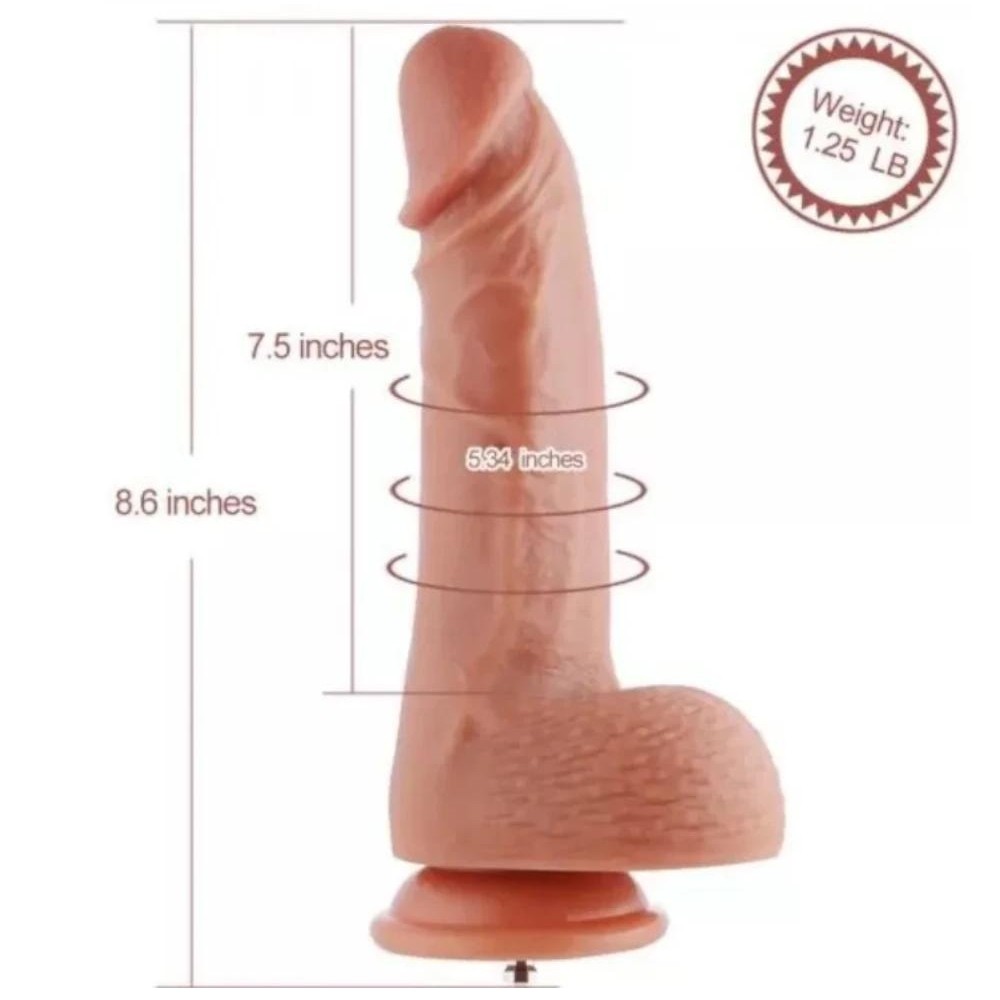 Hismith Sex Machine Dildo KlicLok Natural Dokulu 20 Cm Realistik Penis