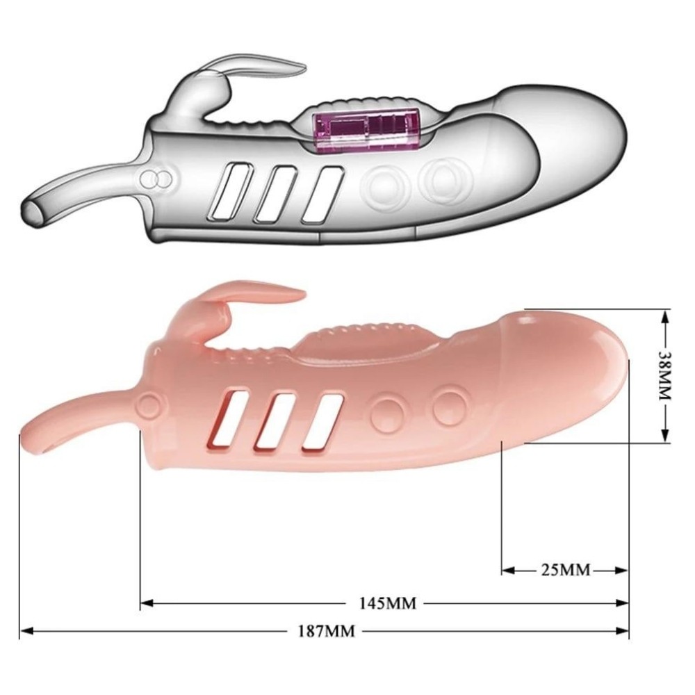 Pretty Love Sloane Penis Sleeve Klitoris Uyarıcılı Titreşimli Penis Kılıfı