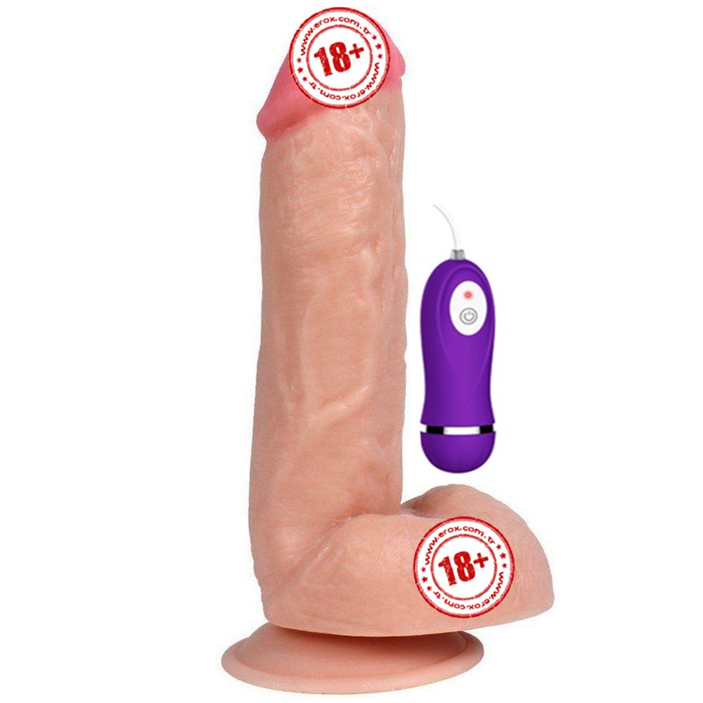 Shequ Vibrating Dildo Kassadin 18 cm Titreşimli Realistik Penis SQ-WBC10029-V