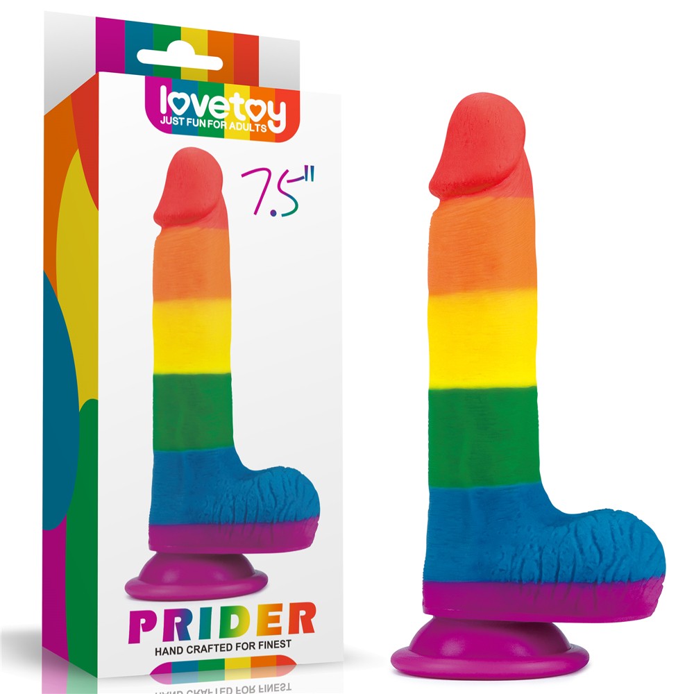 Lovetoy Prider 19.5 cm Renkli Realistik Penis