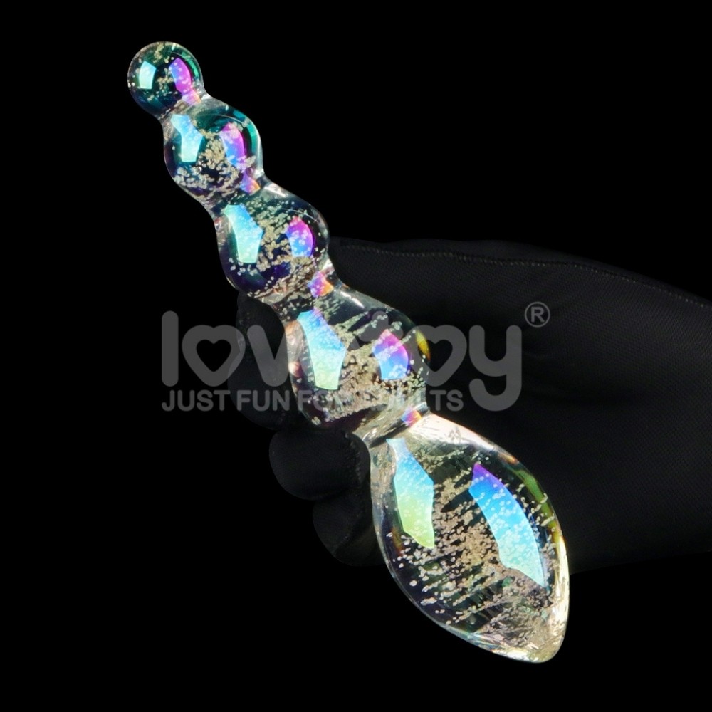 Lovetoy Glow İn The Dark Twilight Gleam Glass Dildo Tantalizing Orbs Cam Dildo