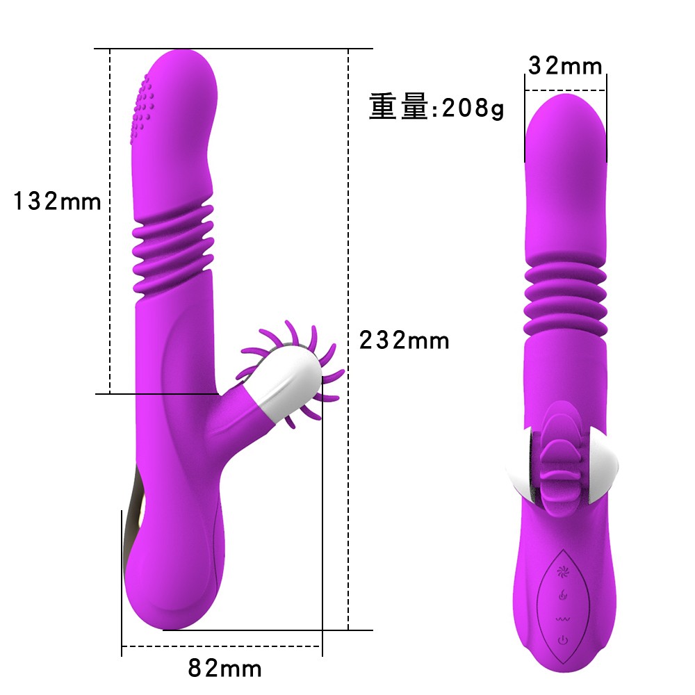 Erox Licking Mor İleri Geri Hareketli Klitoral Penetrasyon G-Stimulant Vibratör