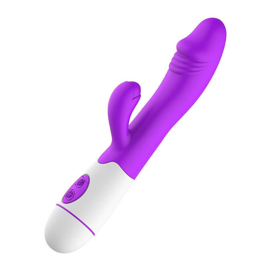 Erox 30 Modlu Şarjlı Purple Rabbit Vibratör