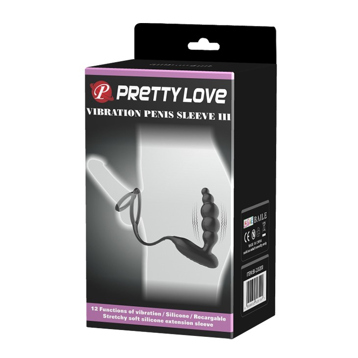 Pretty Love Vibration Penis Sleeve III Halkalı Prostat Massager Cockring