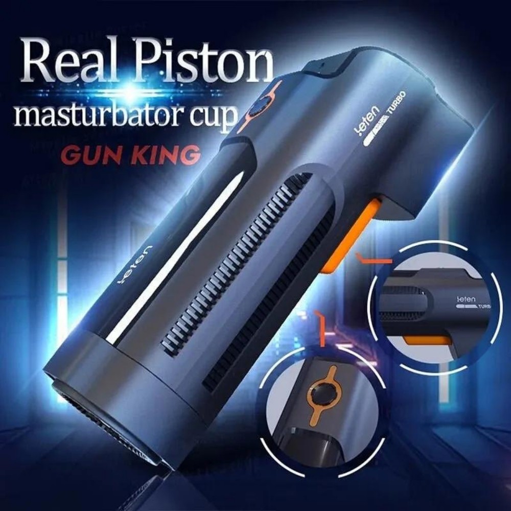 Leten King Gun İleri Geri Hareketli ve Emiş Güçlü Masturbator