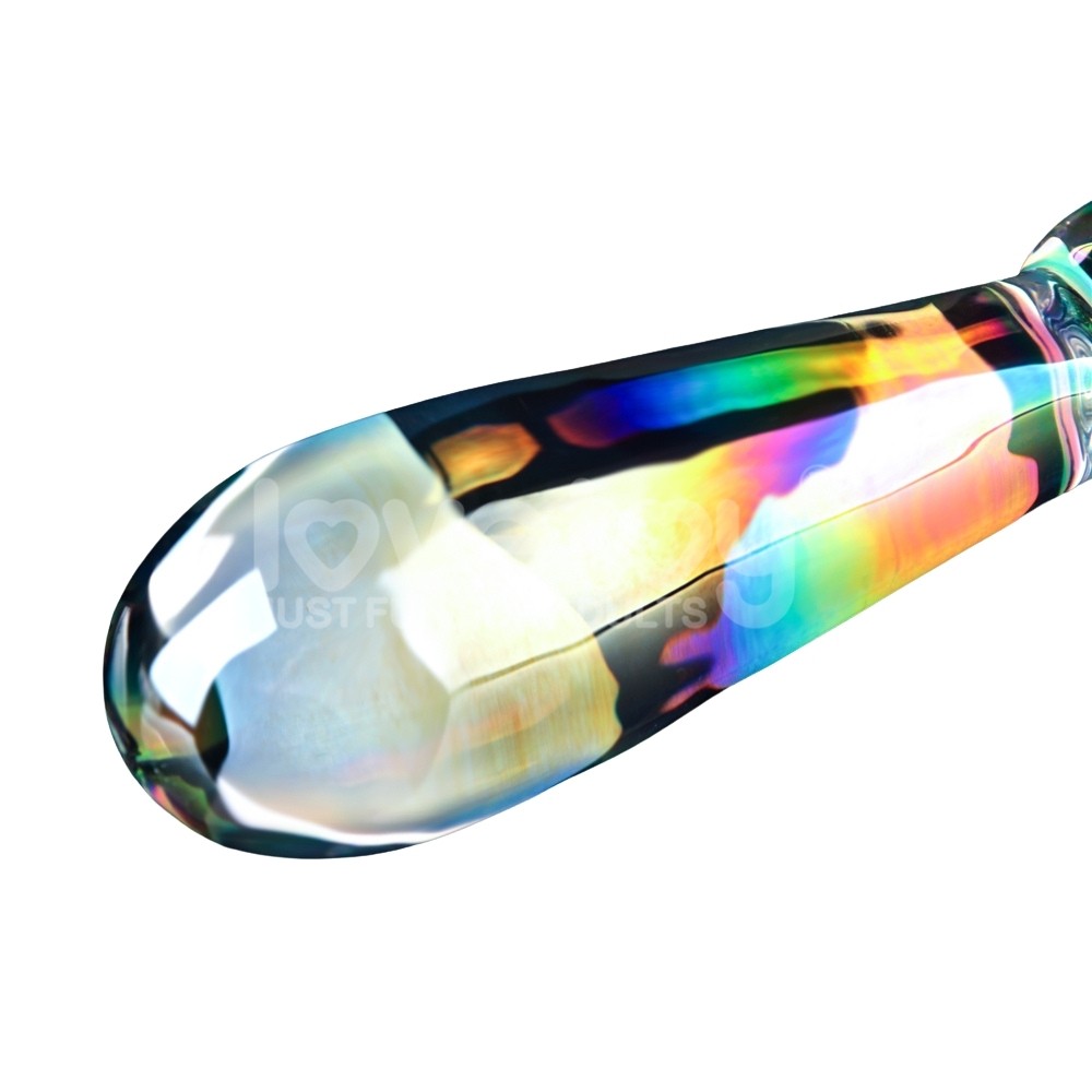 Lovetoy Twilight Gleam Glass Dildo Rising Ripples Cam Dildo