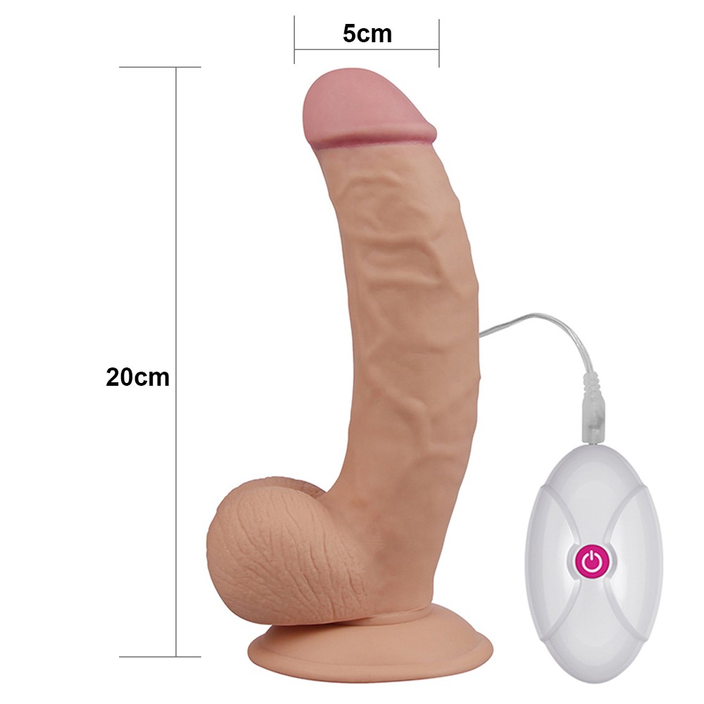 The Soft Dude 21 cm 10 Mod Titreşimli Realistik Kemerli Penis