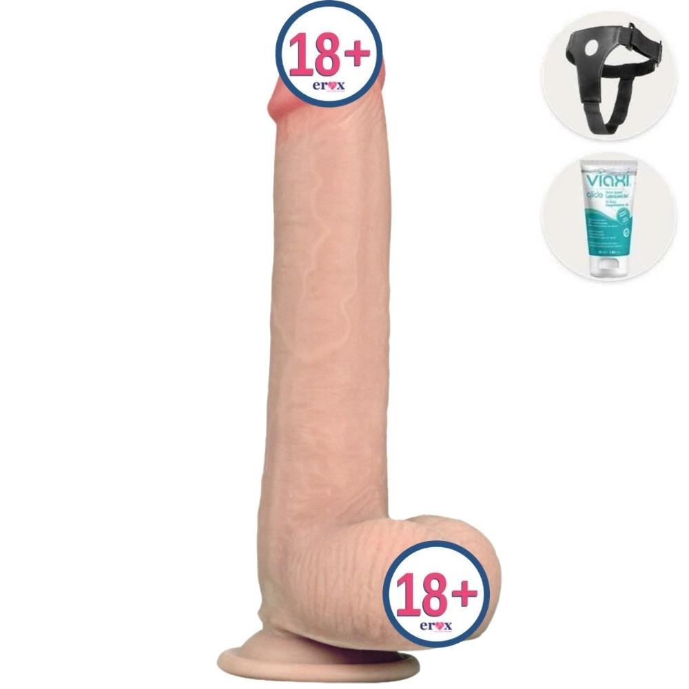 Lovetoy Sliding Skin Deri Özellikli Kemerli Realistik Strapon Penis 23 cm