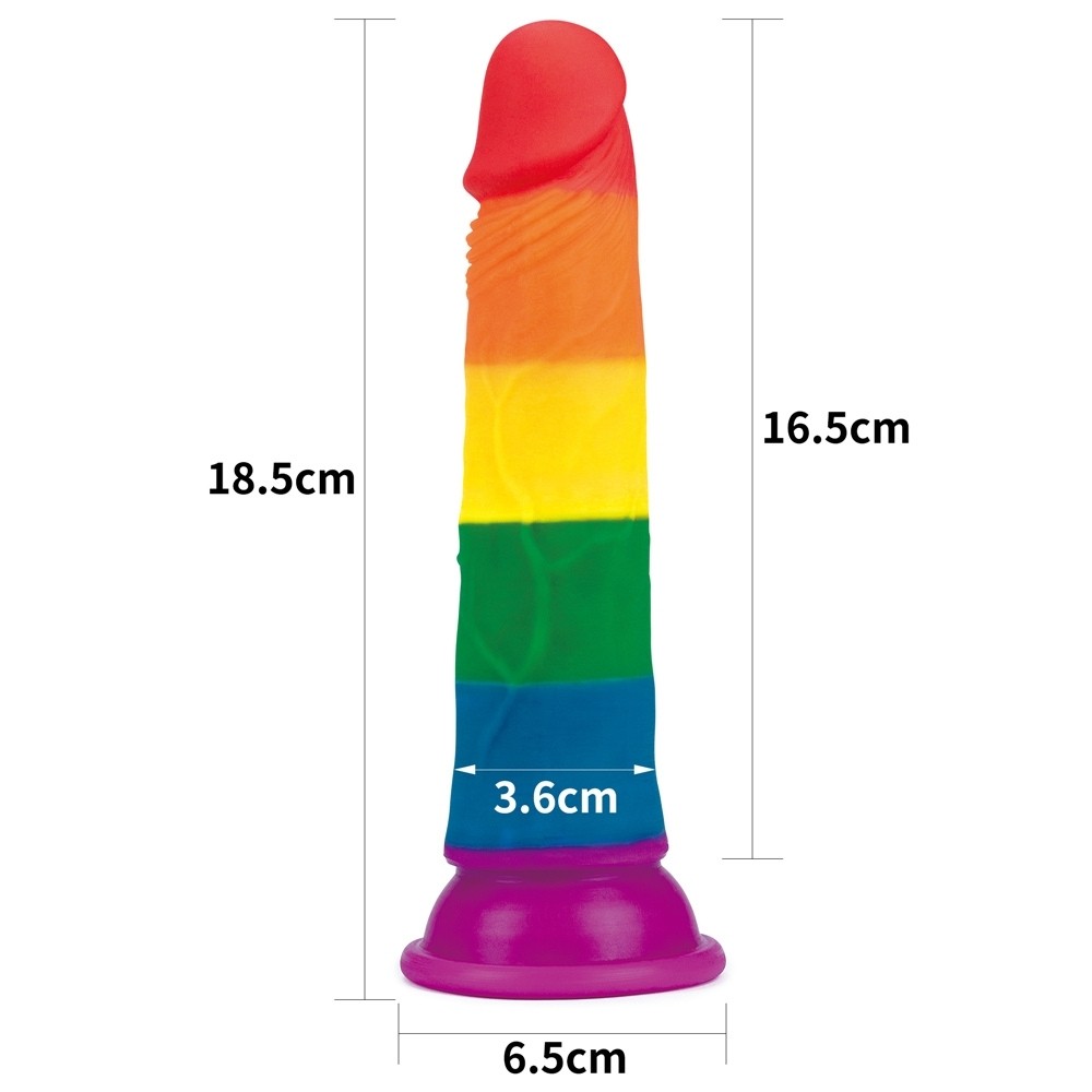 Lovetoy Prider 18.5 Cm Renkli Realistik Penis