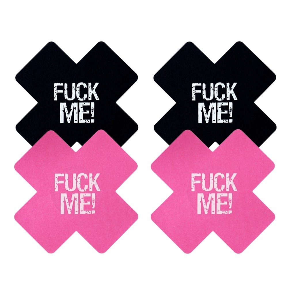 Lovetoy Fuck Me Cross Pattern Nipple Pasties Göğüs Ucu Bandı 2 Çift