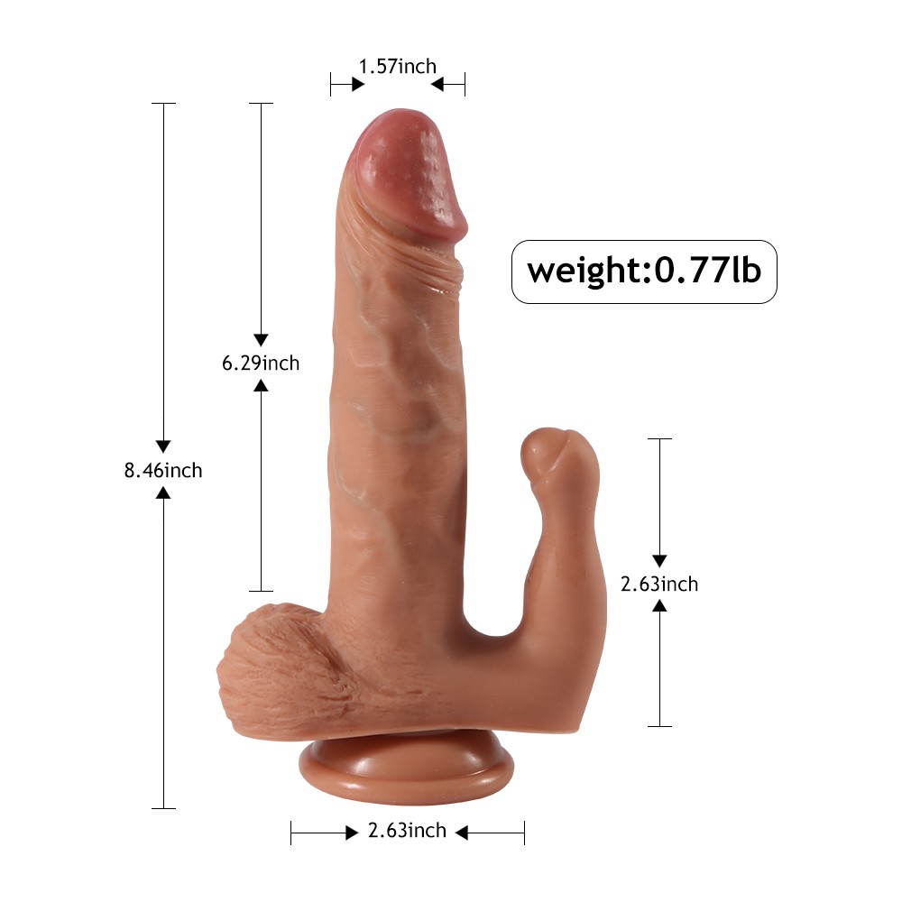 Dildo Series Brody Dual Titreşimli Realistik Penis 21.5 Cm