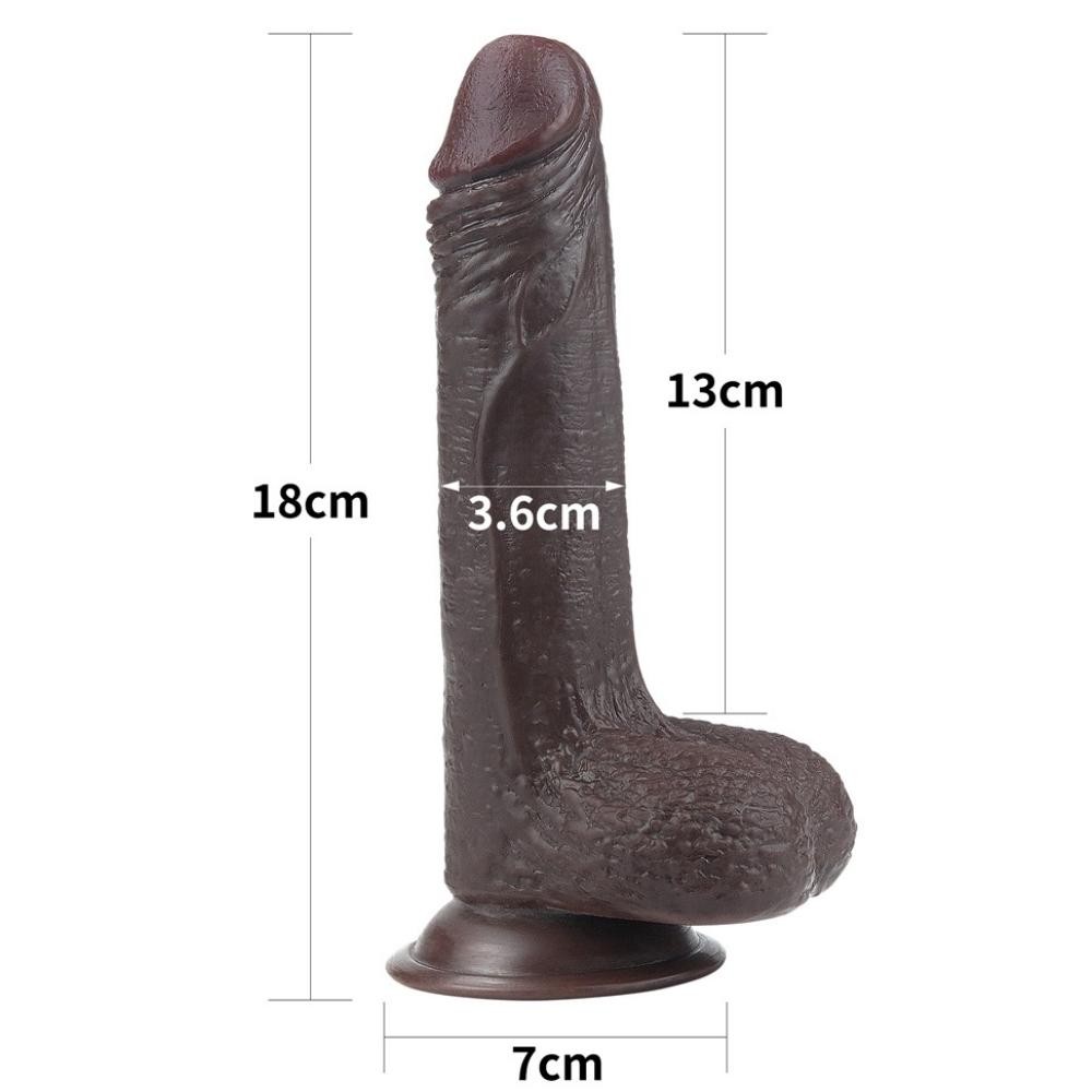 Lovetoy Sliding Skin Hareketli Deri Özellikli Realistik Zenci Penis 18 cm