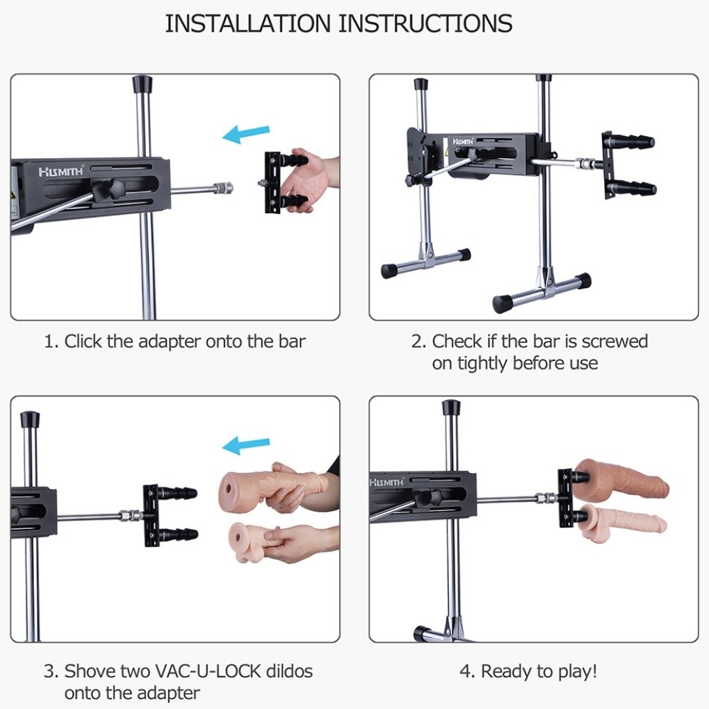 Hismith Sex Machine KlicLok Double Vac U Lock Adaptor