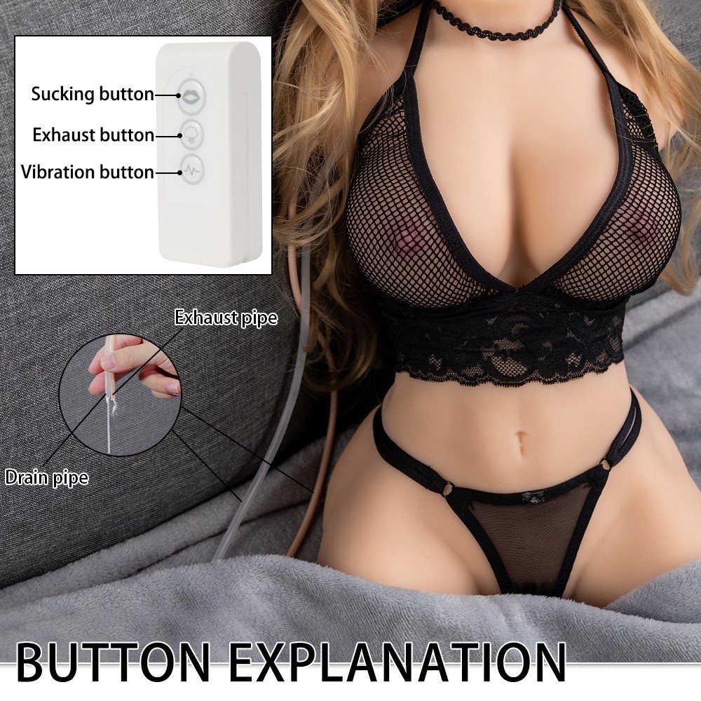 Shequ Merida Emişli ve Titreşimli Yarım Vücut Masturbator SQ-MAS20045