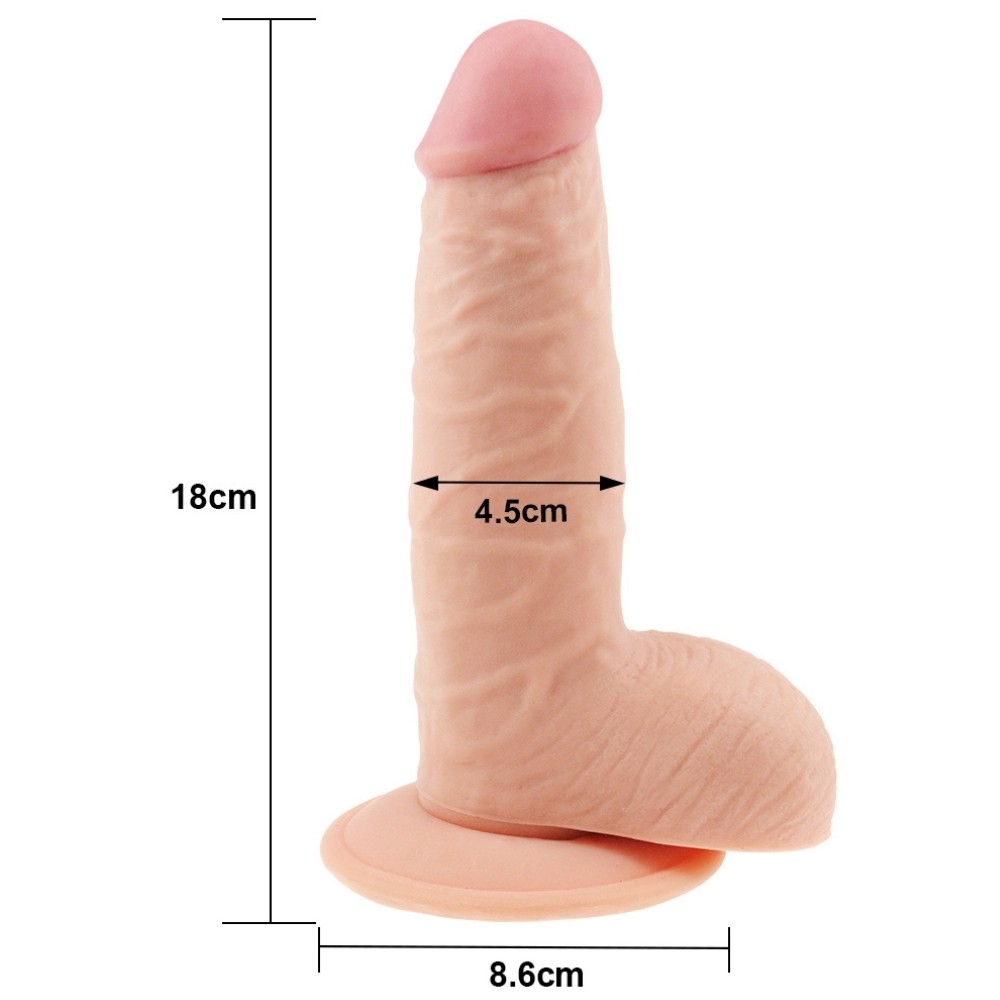 Lovetoy The Ultra Soft Dude Ultra Yumuşak Kemerli Realistik Penis 18 Cm