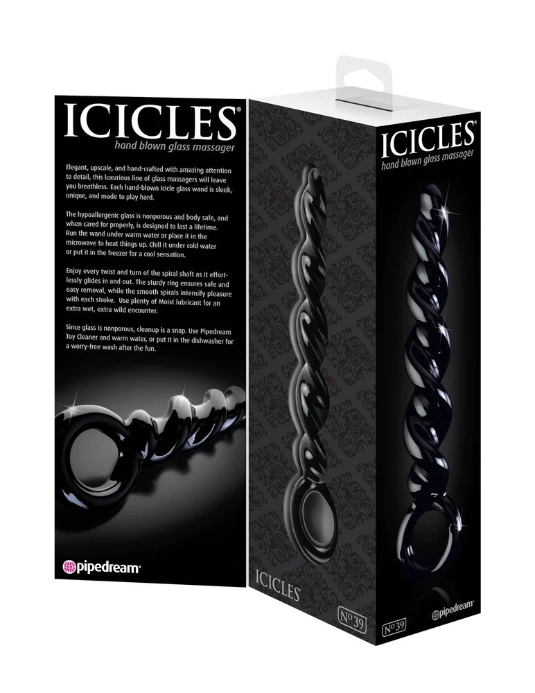 Pipedream Icicles Sıcak ve Soğuk Duyarlı Cam Dildo